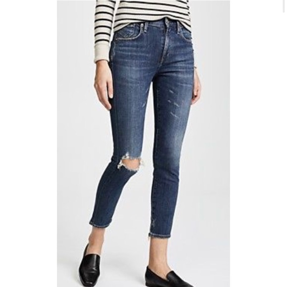 Nwt Agolde Distressed Colette Jeans 